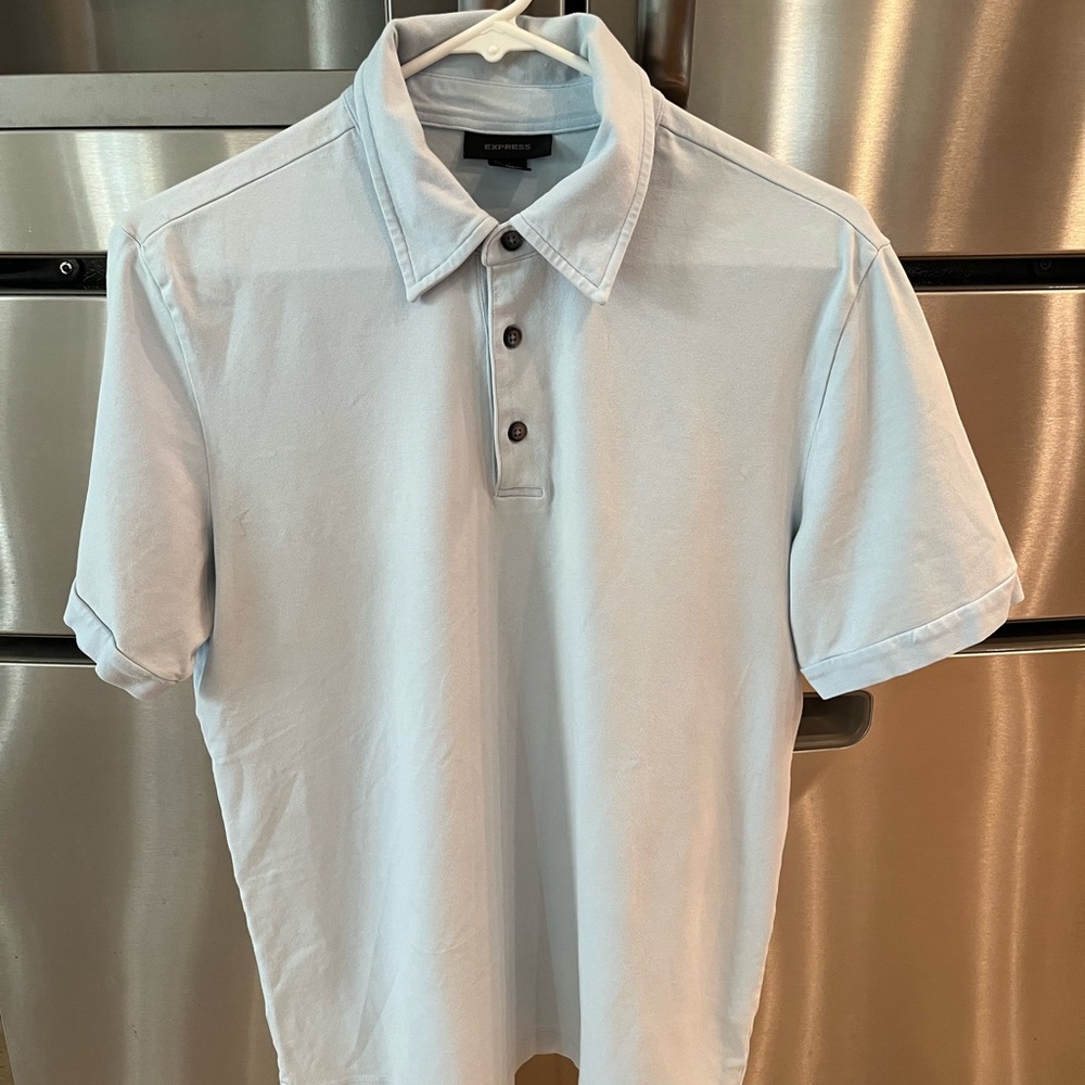 Express mens blue polo shirt medium